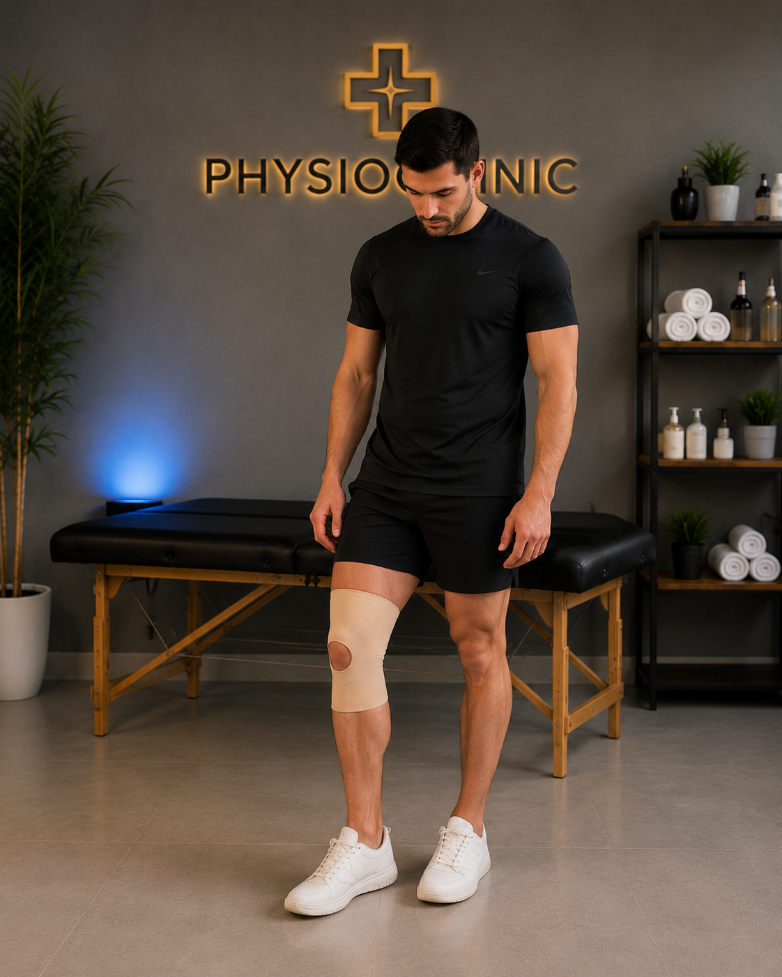 Επιγονατίδα απλή με τρύπα ελαστική PhysioClinic Store
