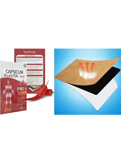 Capsicum Hot Plaster – Θερμαντικά Επιθέματα Καψαϊκίνης για Μυϊκή &amp; Αρθρική Ανακούφιση (8 Τεμάχια) PhysioClinic Store
