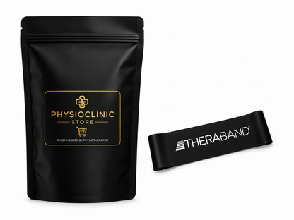 Theraband Κυκλικά λάστιχα γυμναστικής (loops) - 30.5cm ΜΑΥΡΟ Physioclinic Store