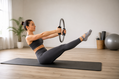 Δακτύλιος Pilates Γκρι με Εργονομικές Λαβές – Yoga &amp; Φυσικοθεραπεία PhysioClinic Store