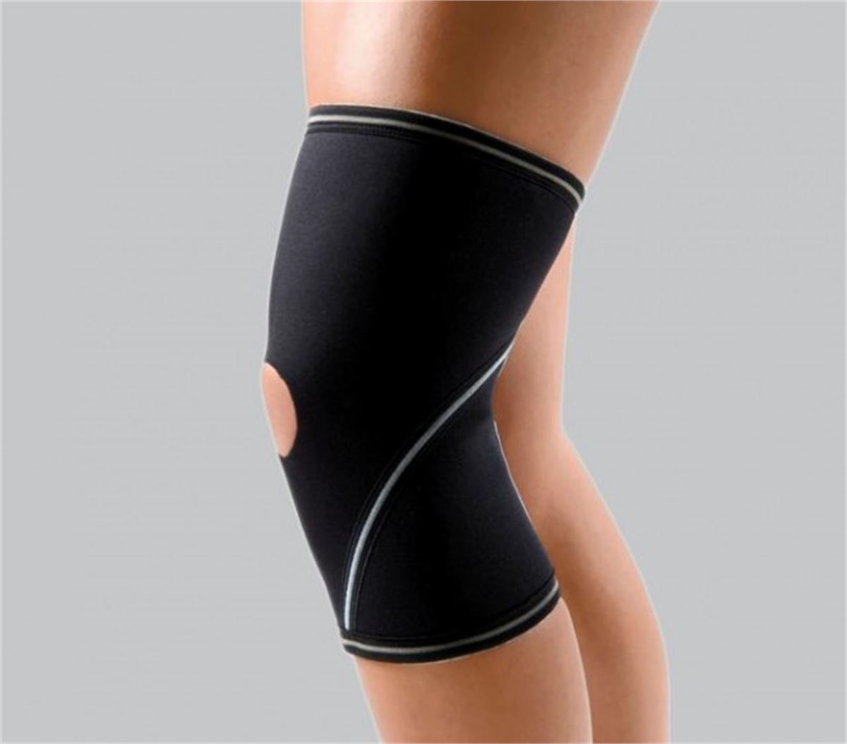 Επιγονατίδα απλή με τρύπα Μαύρη PhysioClinic Store